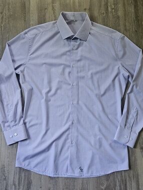 State And Liberty Men's Red And Blue Checkered Performance Button Up Shirt 2XL
